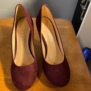 Kelly and Katie Maroon Isabella Heels; size 7.5 US, slightly used